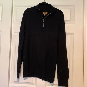 Black Quarter Zip Pullover Sweater